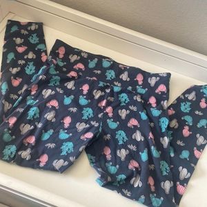 Justice girls cactus leggings 16/18 plus